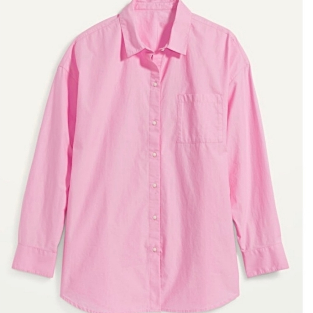 Old Navy button down oversized boyfriend shirt